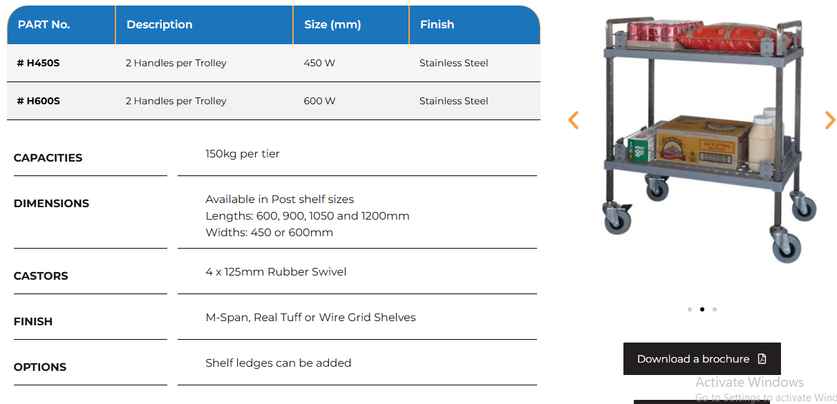General Purpose Trolley Information
