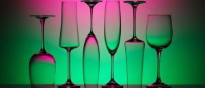 Glasses in a commercial kitchen in Australia