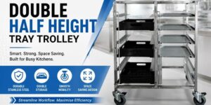 Double Half Height Tray Trolley in Australia